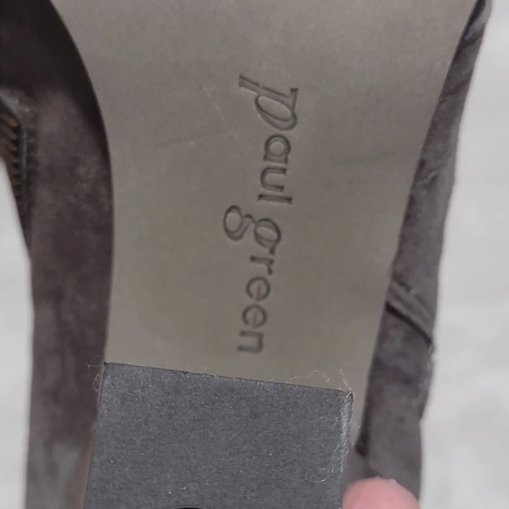 Paul Green Gray Ankle Booties with Slouchy Style